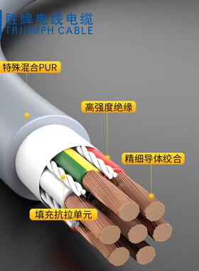 胜牌厂家线材 JS系列 TRVU 多芯现货全系列PUR拖链耐弯折800万