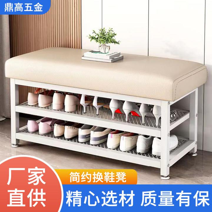 家用换鞋凳双层海绵凳可收纳高跟鞋入户鞋柜坐凳一体软包鞋架
