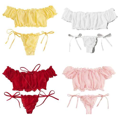 Bra set Lace sexy lingerie split bikini sexy lingerie set