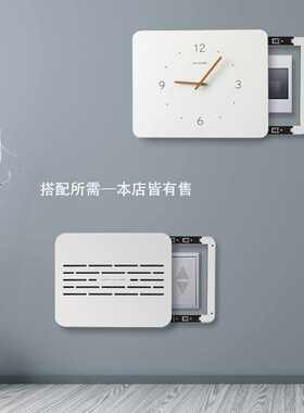 北欧风电表箱装饰画带钟表竖款时钟空气开关电闸配电箱遮挡免打孔