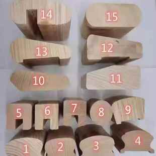 天天木艺定制松木扶手工地橡木圆棒实木扶手商场铁艺工程扁铁面管