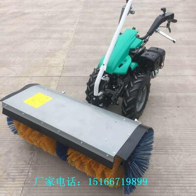 金尊汽油手推式地面扫地机螺旋式专业雪地清扫机毛刷式小型扫雪机