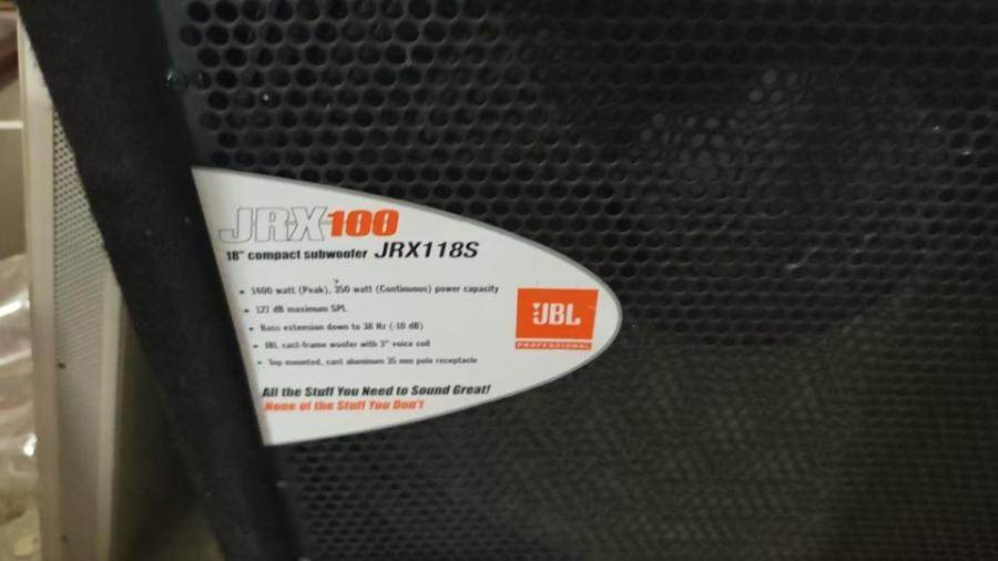 1月8日北京【京械8949】单位淘汰报废处置原装jbl18寸低音炮两台网络拍卖公告