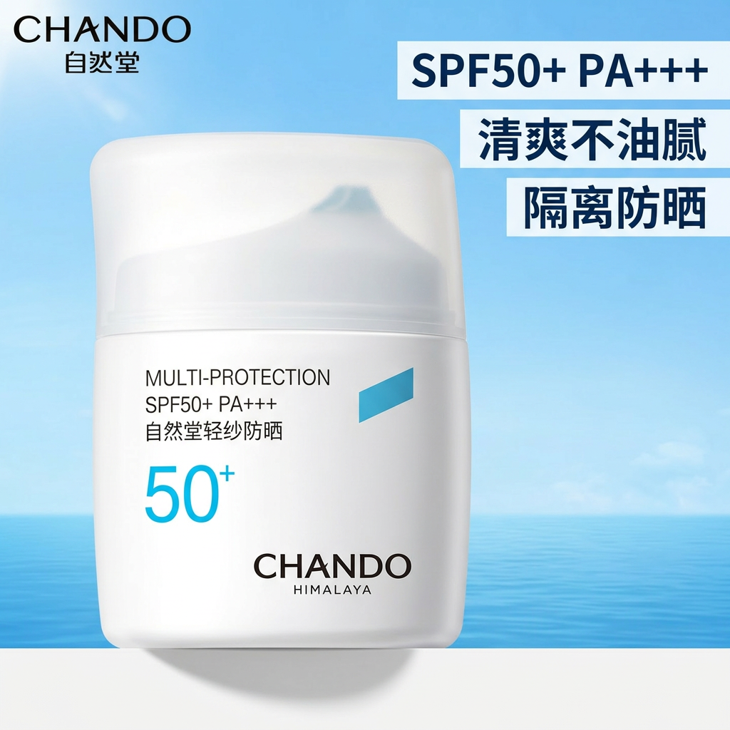 自然堂防晒霜官方旗舰店50倍隔离乳防紫外线清爽不油腻正品面部女