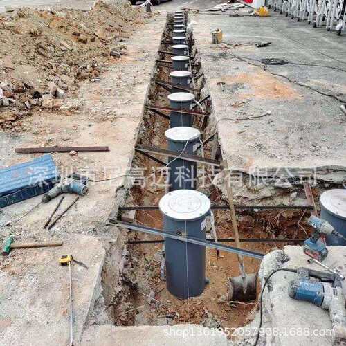 304不锈钢电动升降桩广州学校大门道路安装伸缩车档液压成品路障