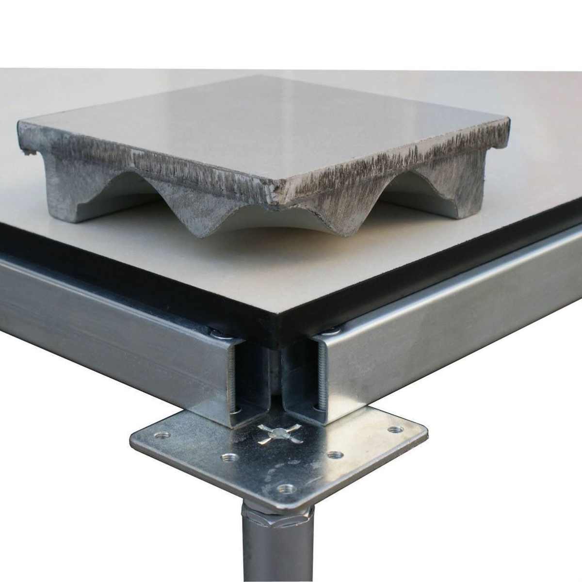 钢化玻璃透明地板防静电活动地板机房专用地板600*600厂家直销