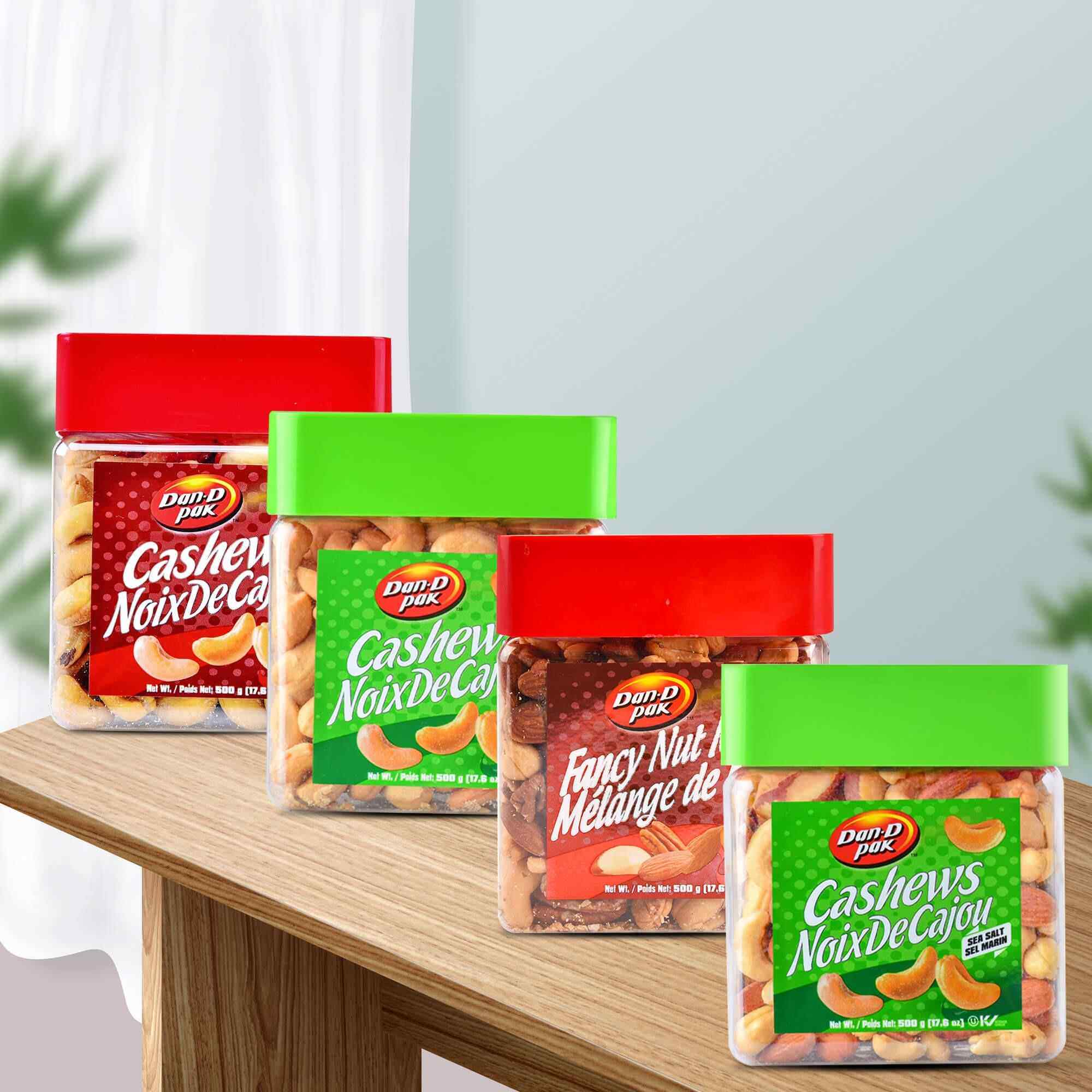 越南进口丹帝原味混合坚果仁500g盐味罐装腰果巴旦木巴西坚果核桃