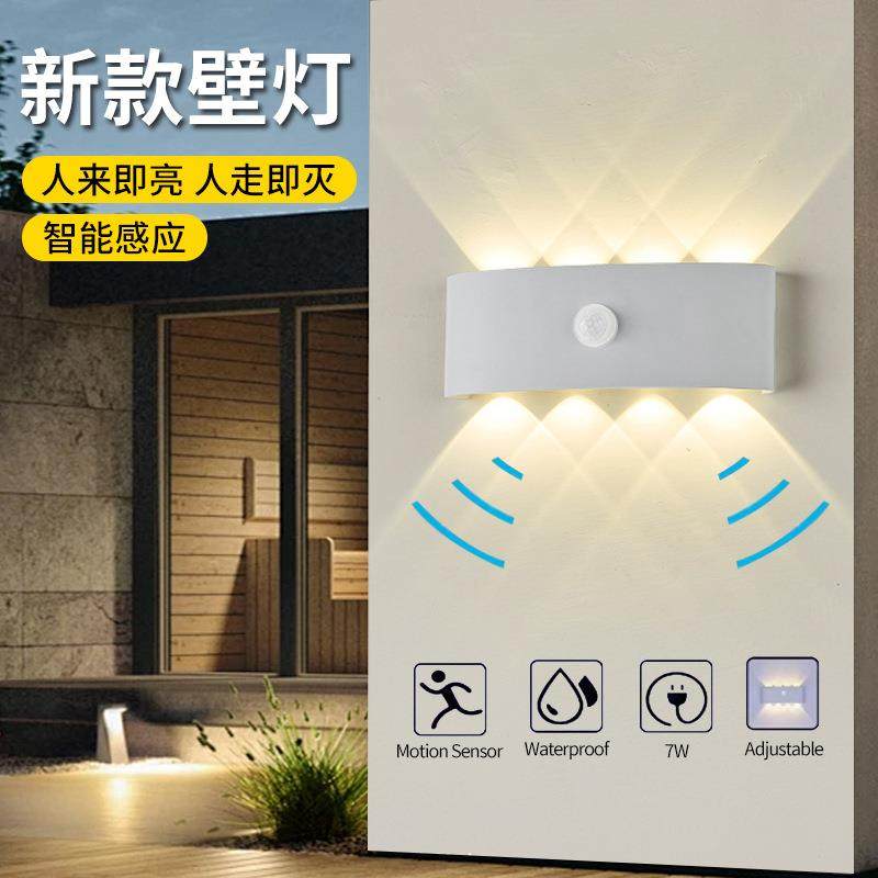 现代简约led铝材壁灯8W酒店走廊过道灯暖白光展厅外墙壁灯现货