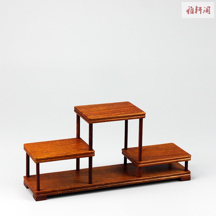 花梨木实木小型多宝阁博古架置物架茶具玉器摆件红木多层展示架