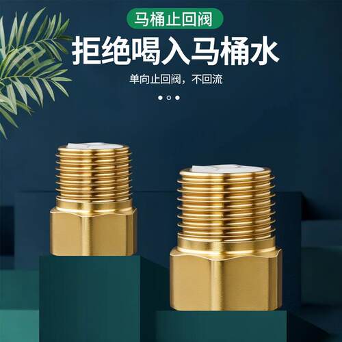 单向止回阀卫生间水管马桶防反水回水4分止逆阀热水器水表逆止阀