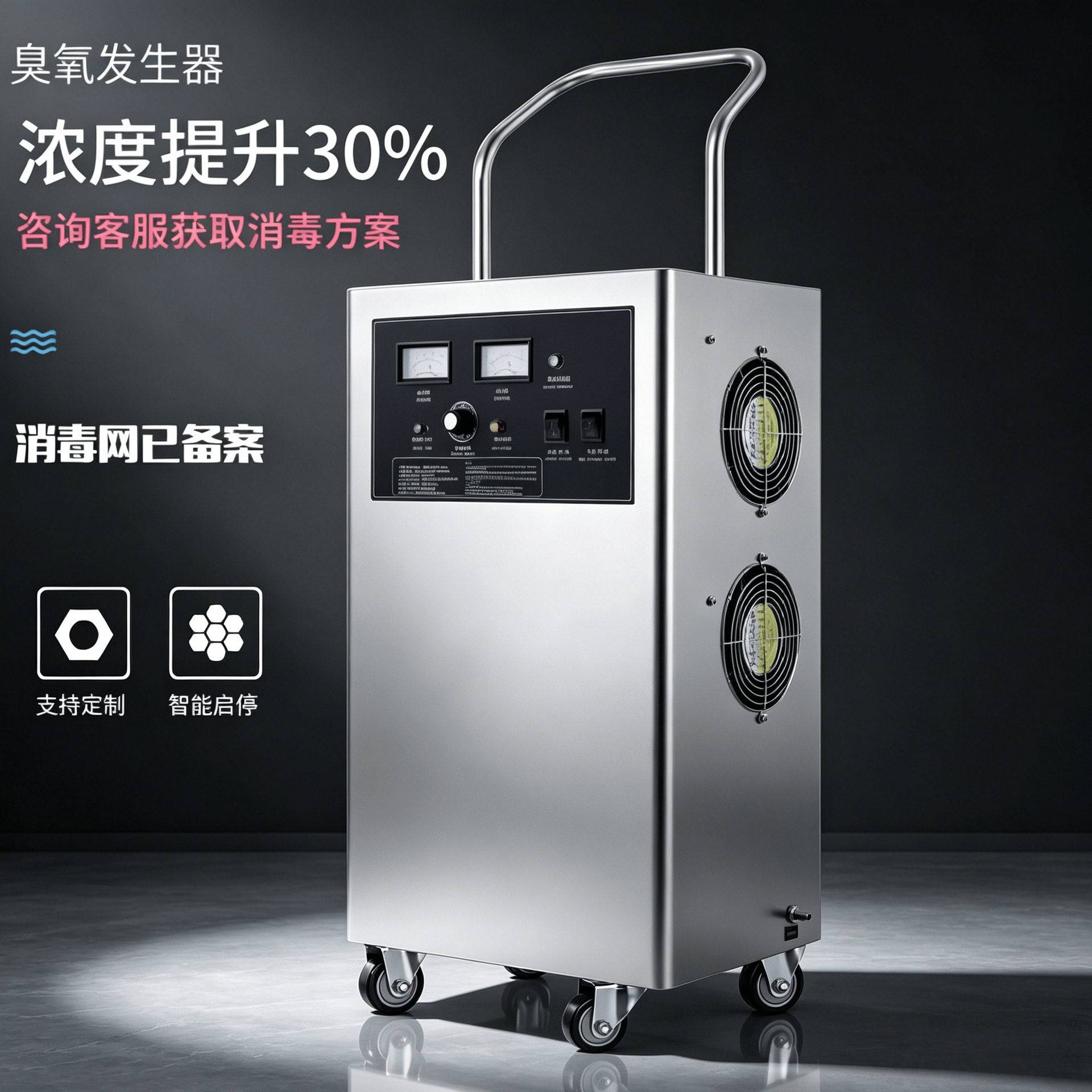 浓度臭氧发生器食品厂专用杀菌消毒GMP冷库消毒机空间除臭工业