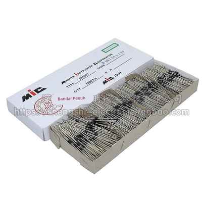 整流二极管1N4007脚粗0.7mm脚长58mm 1200V/1A 100个=3.4元