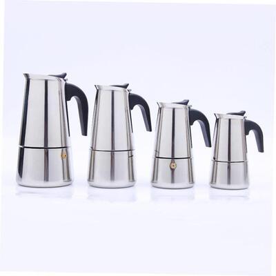 stainless steel mocha pot coffee pot maker machine 100-450ml