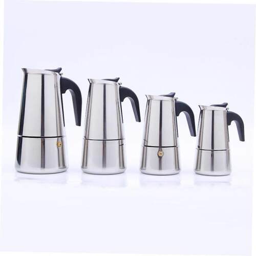 stainless steel mocha pot coffee pot maker machine 100-450ml