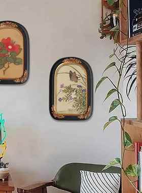 法式混搭式中古众古典小复旧古怀装饰画法植物花卉拱BGZ形框美式