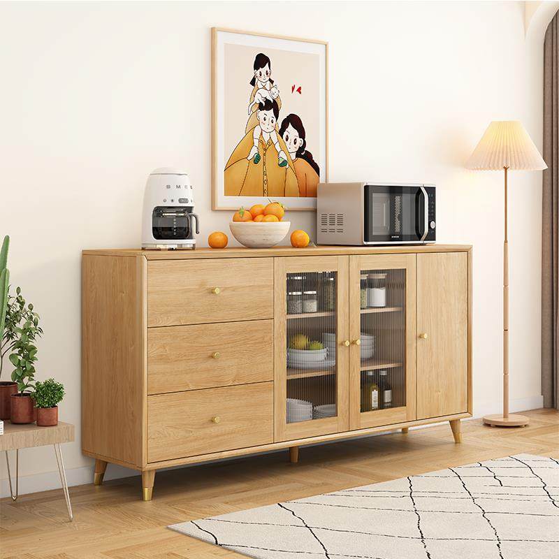 实木餐边柜靠墙一体客厅置物柜原木茶水柜厨房橱柜北欧柜子储物柜,住宅家具,餐边柜,淘宝优惠券,粉丝福利购,淘宝优惠卷