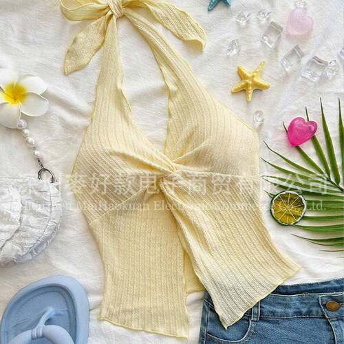 Solid Color Hanky Hem Tank Top Casual Sleeveless Top for