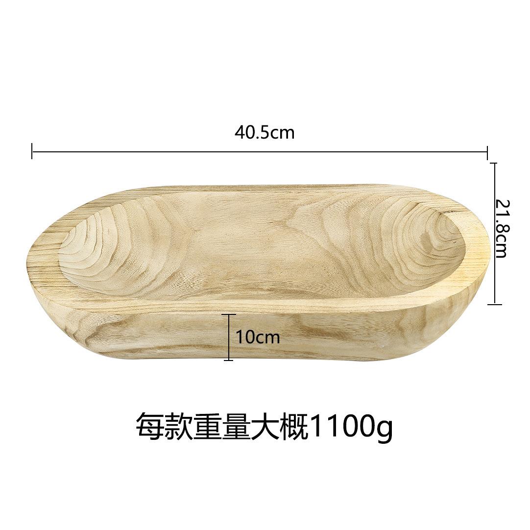 木制面团碗装饰碗烛台桐木托盘餐桌中心乡村农舍木碗装饰图片