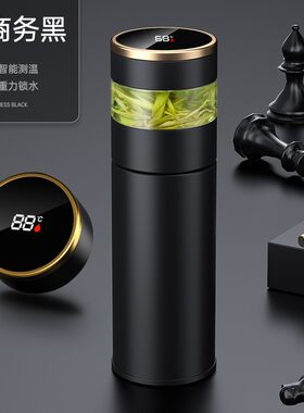 新品智能茶水分离316不锈钢保温杯玻璃泡茶水杯礼品印制logo刻字