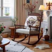 美式 家用休闲椅单人发客厅实木 古懒沙人摇摇椅躺复椅阳台无品牌