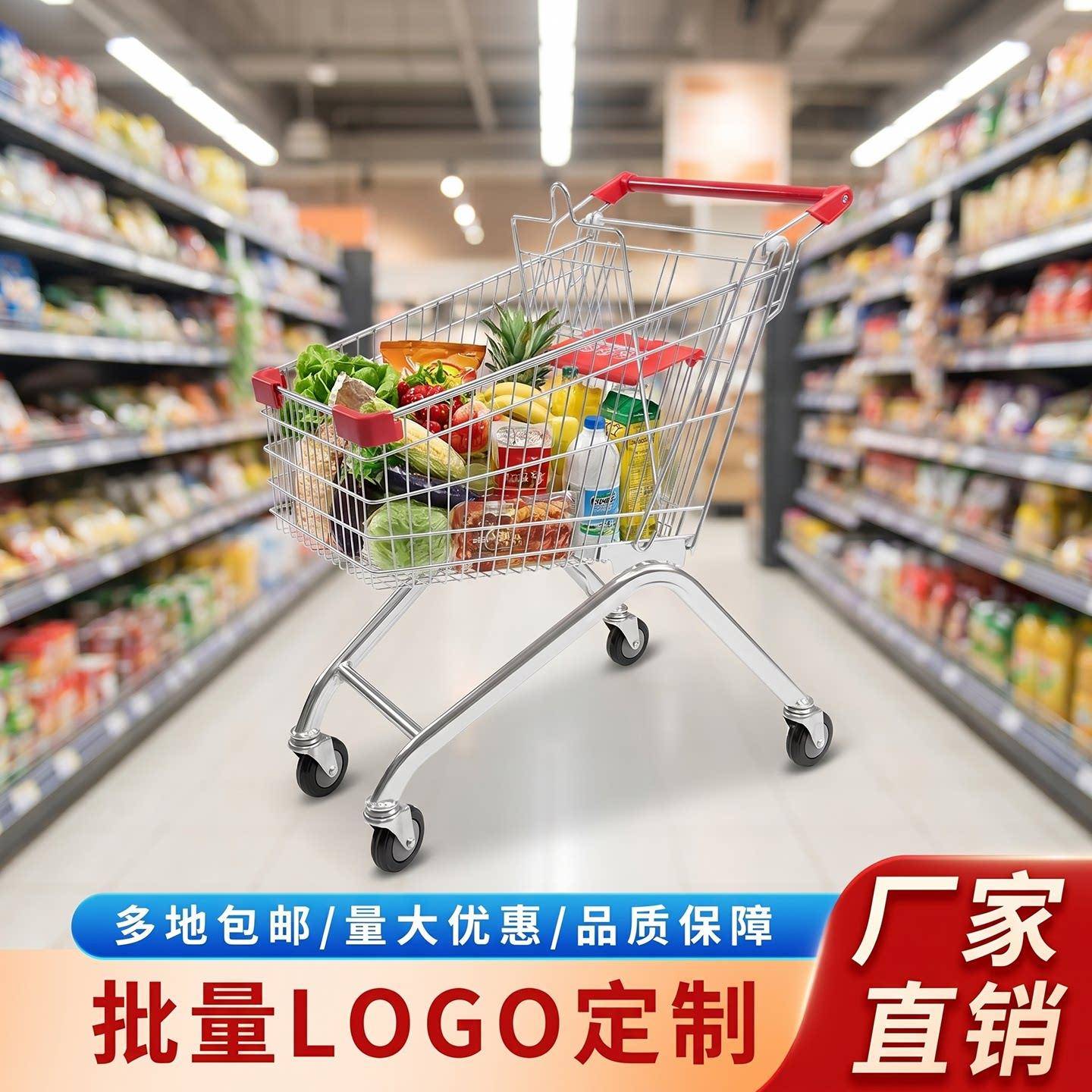超市手推车理货车商场购物车仓库专用家用便利店买菜车儿童小推车