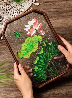 茶盘花丝珐琅彩绘手工DIY材料非物质文化遗产景泰蓝好运纪念品饰