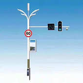 交通批发式 信号灯指示灯人行制信号灯一体悬臂定红绿 杆杆警示灯