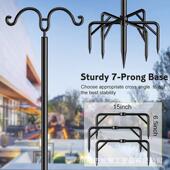 户露营外杆照明灯杆支架铁艺庭院装 节 饰串灯杆草坪XY358412插地式