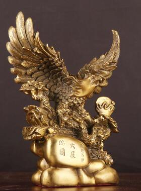 杨铜记 铜大展宏图 铜老鹰 铜雄鹰展翅 铜老鹰摆件 拼搏鹰