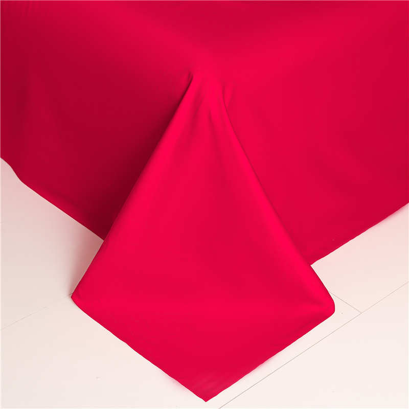 简约中式婚庆四件套大红色床单被套全棉纯棉结婚床上用品婚房喜被