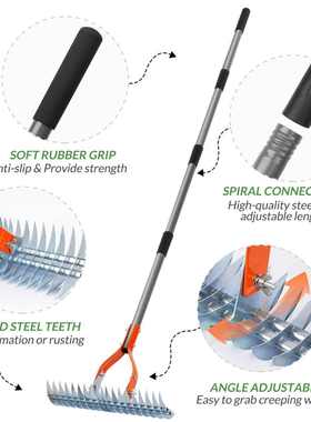 Walensee Thatch Rake 15-Inch Lawn Thatching Rake 草坪草耙