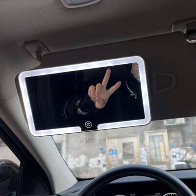 Car Sun Vison Makeup Mirrow LED Touch Screen Adjustable