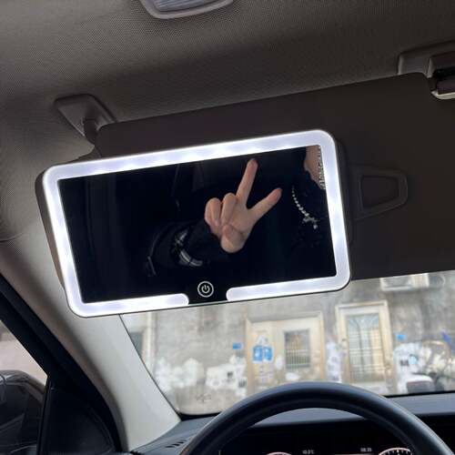 Car Sun Vison Makeup Mirrow LED Touch Screen Adjustable