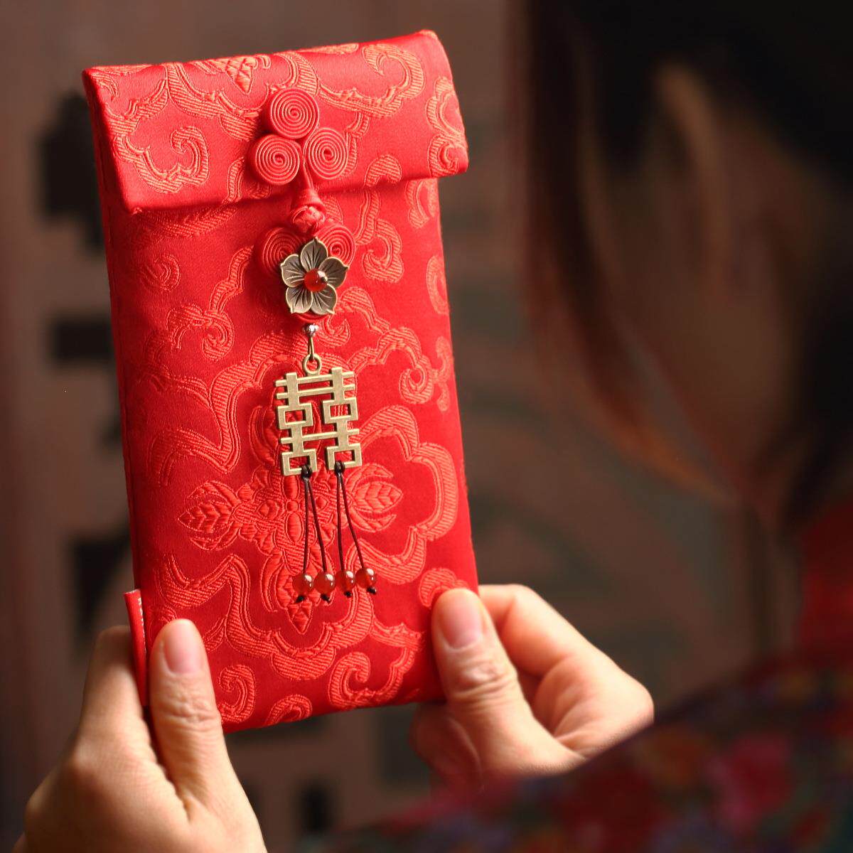 结婚喜字创意随礼万元布红包份子钱袋婚礼敬茶改口高档彩礼大红包
