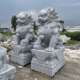 雕221狮汉口白玉狮子小子区酒店大门摆件大理石石雕刻狮子