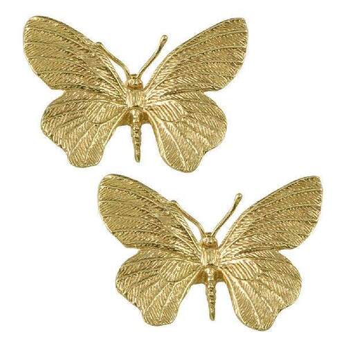 2pcs Retro Butterfly/Dragonfly Brass Handle Wardrobe Drawer