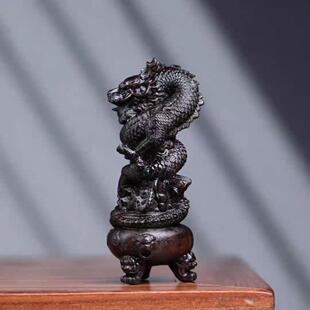 天然沉香木雕龙祥龙盘龙鼎龙年木雕摆件生肖龙吉祥物设计创意摆件