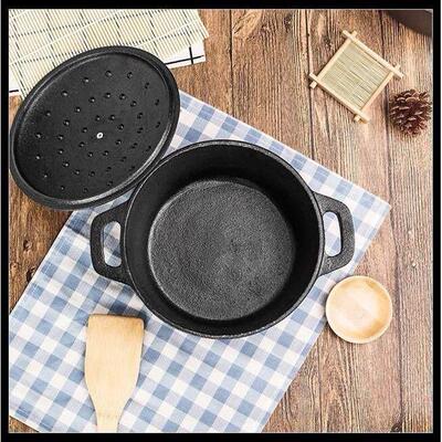 The traditional cast iron pot soup home saucepan thickened s