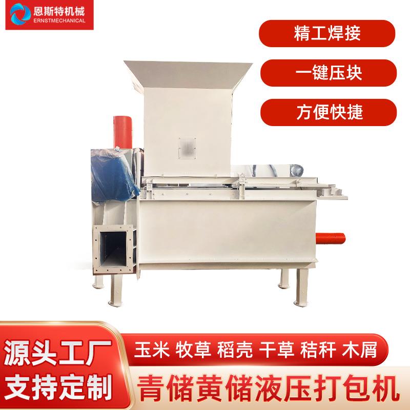 跨境专属工厂恩斯特机械玉米秸秆蒜皮饲料压块卧式两缸青储打包机 - 实物图