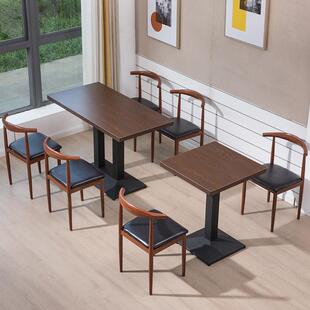 快餐桌椅组合小吃面馆饭店烧烤奶茶甜品咖啡厅桌椅餐饮商用经济T&