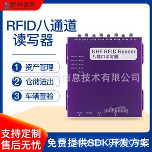 八端口RFID读写器UHF资产管理连锁店仓库库存高效批量读取管理