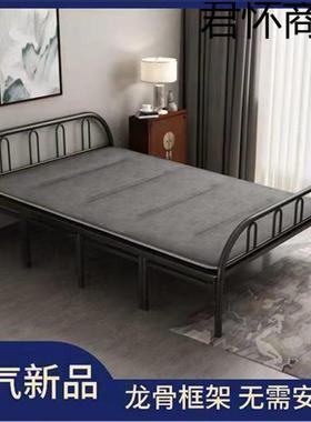 铁床屋折叠18511床双人床1.5米出租床小铁艺钢丝两用床90厘米床单