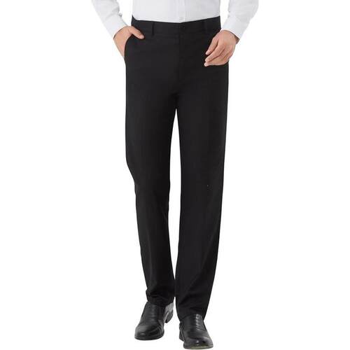 H 98348 Men's Straight Leg Suit Pants 黑色直筒西裤