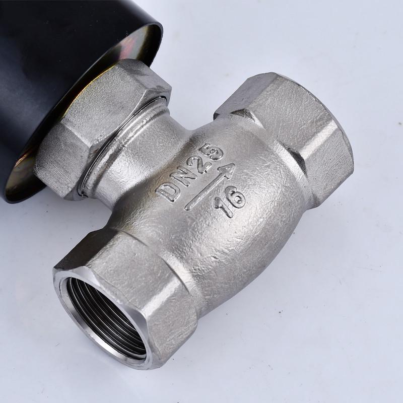 304耐高温蒸汽电磁控制阀220V24V不锈钢ZQDF耐高压常闭气阀1M寸4