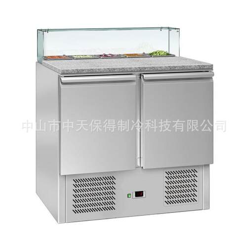 欧款风冷披萨撒料台保鲜商用沙拉台冰箱冷藏水果捞工作台操作冰柜