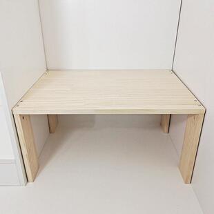 可定制实木置物架衣柜橱分层整理架免打孔家用多功能木板厨房隔板