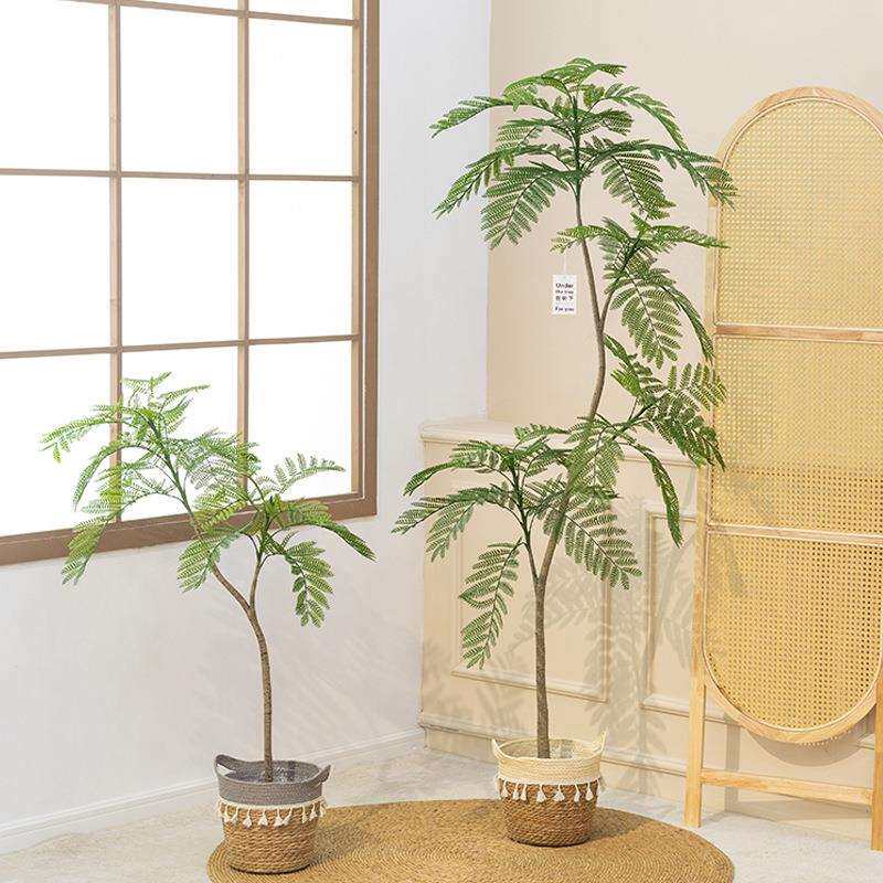 仿真蓝花楹绿植家居客厅商场店铺饭店餐厅落地假树盆栽装饰摆件