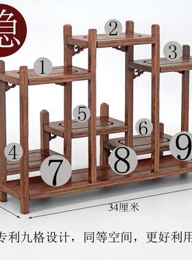 茶式鸡壶茶KKD具架子博古小架实木中紫砂壶展示架翅木多宝阁简约