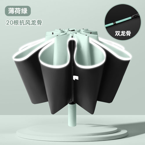 雨伞龙骨黑胶晴雨两用抗风伞坐