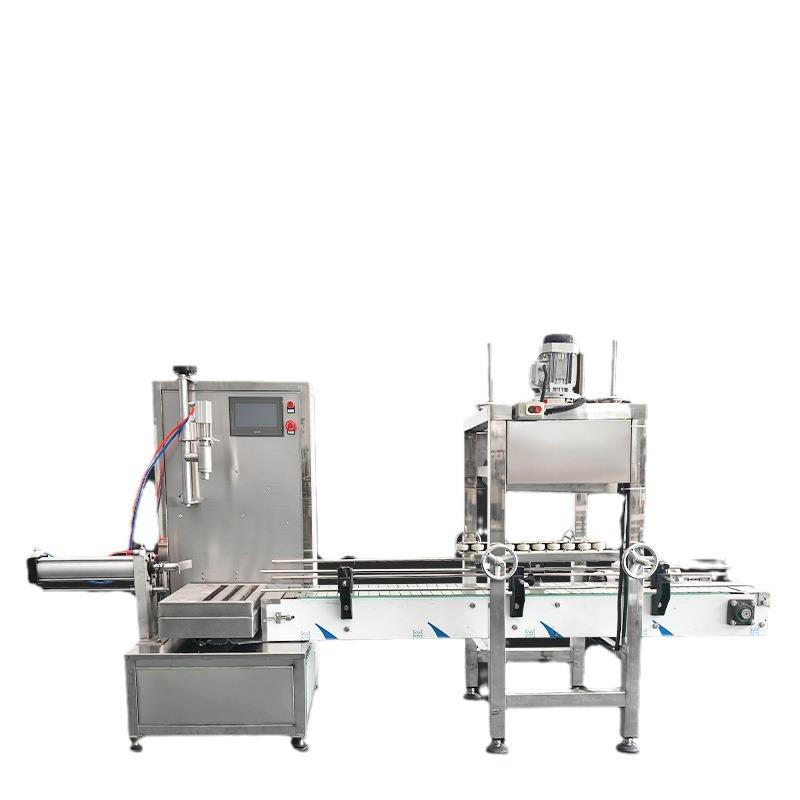 单头称重灌装机压盖一体机油类化工液体5-20L塑料桶灌装压盖机